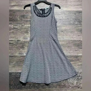 Maurices Black and White Midi A-Line Dress